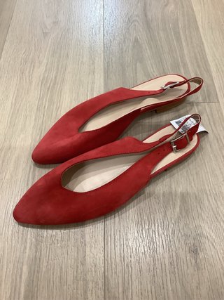 Zapato plano piel Fosco Rojo Talla 41