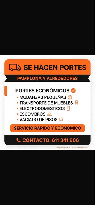Se hacen todo tipos de portes