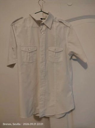 Camisa blanca manga corta Clockhouse