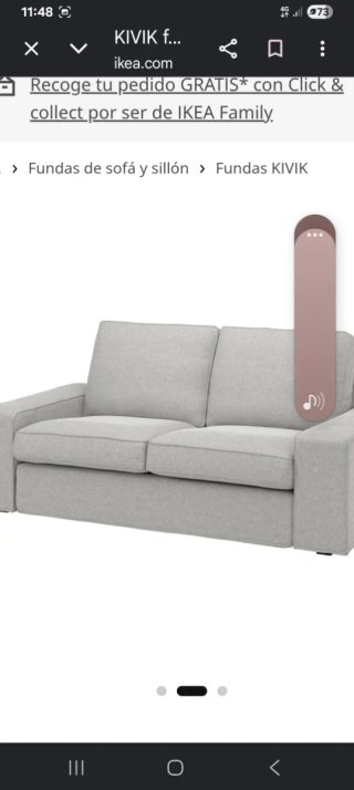 Funda Sofá KIVIK 2 Plazas Gris