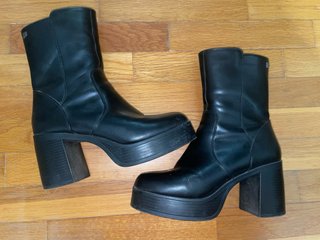 Botines negros Mustang tacón plataforma