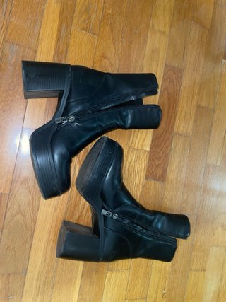 Botines negros Mustang tacón plataforma