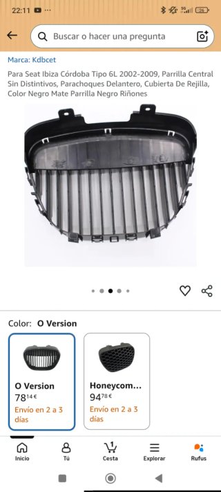Parrilla SEAT Ibiza Sin Logo / Córdoba 6l