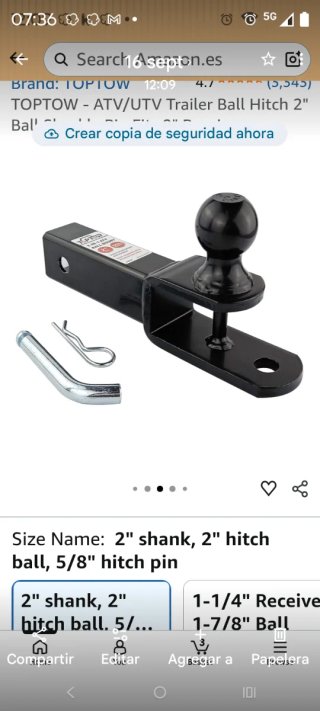 Bola para enganche de remolque TOPTOW 2
