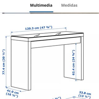 Tocador MALM IKEA blanco SIN CAJÓN