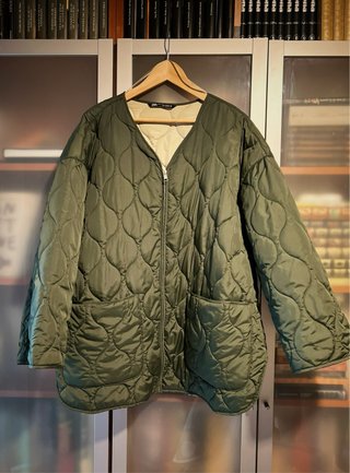 Anorak guateado Zara verde