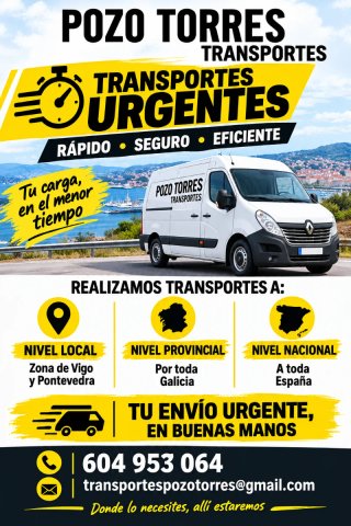 TRANSPORTES URGENTES 24H EN FURGONETA