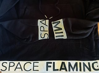 Space Flamingo Hoodie Paula Echevarria Preto/Branc