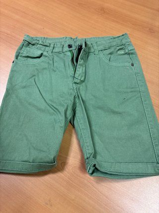 Bermuda vaquera niño verde talla 12