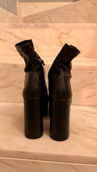 Botines negros plataforma tacón ancho