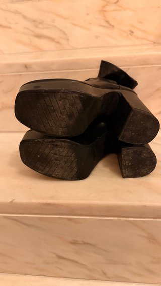 Botines negros plataforma tacón ancho