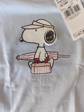Camiseta Snoopy Peanuts niña 18-24M