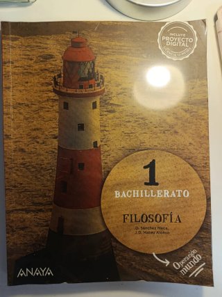 Libro Filosofía 1  Bachillerato. Anaya. Andalucía
