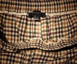 Pantalones de cuadros marrones y multicolor