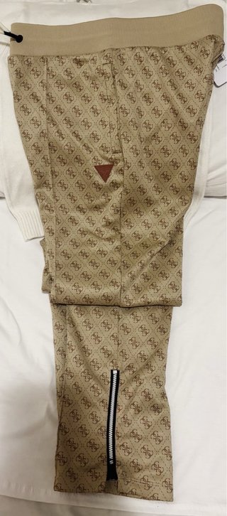 Pantalones Guess Monograma Beige