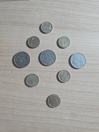 9 Monedas de 5 Pesetas