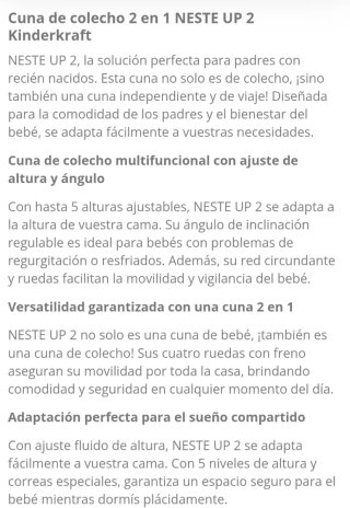 Cuna colecho, independiente y de viaje. NUEVA.