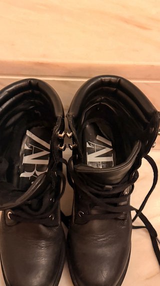 Botines Zara Militares Negro Talla 38