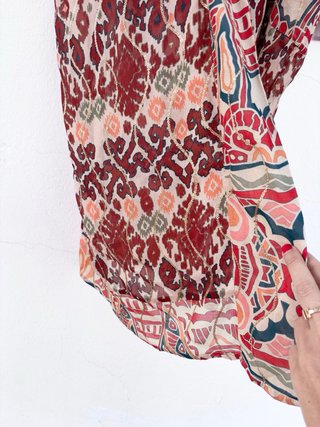 Kimono Intropia estampado rosa Talla M/L