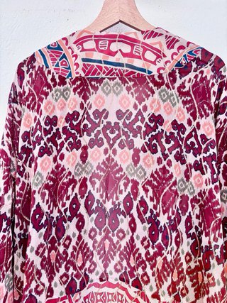 Kimono Intropia estampado rosa Talla M/L