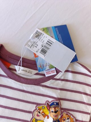 Camiseta niña Paw Patrol rayas 2-3 años