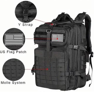 Mochila Táctica Militar 50L Negra