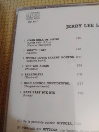 CD JERRY LEE LEWIS - Gran Bola de Fuego