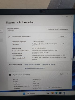 THINKAD AMD RIZEN 5 4500U RADEON GRAPHICS GHZ 2,38