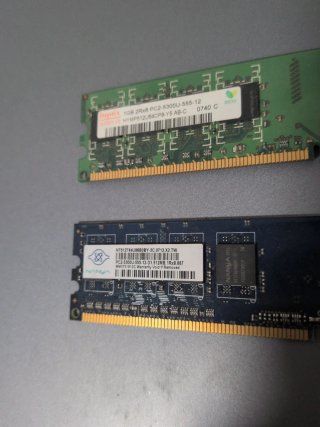 Lote 2 Memorias RAM DDR2 1.5GB (1GB+512MB) Nuevas
