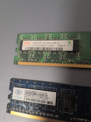 Lote 2 Memorias RAM DDR2 1.5GB (1GB+512MB) Nuevas