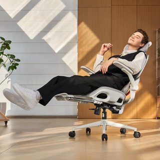 Silla ergonómica SIHOO B100 Pro gris/blanca nueva