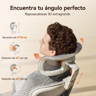 Silla ergonómica SIHOO B100 Pro gris/blanca nueva