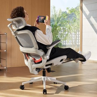 Silla ergonómica SIHOO B100 Pro gris/blanca nueva