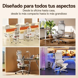 Silla ergonómica SIHOO B100 Pro gris/blanca nueva