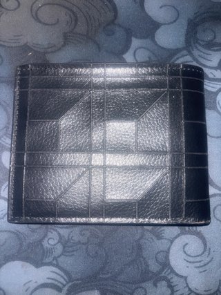 Cartera de cuero, terciopelo negra por dentro