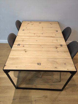 Mesa Comedor Industrial Madera y Metal