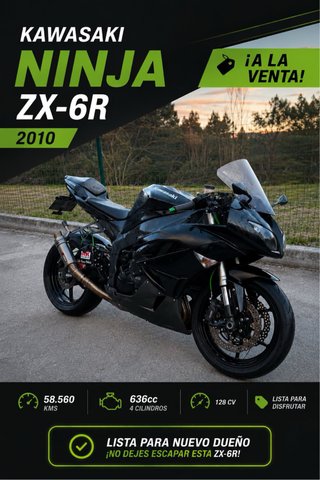 Kawasaki Ninja ZX-6R 2010 Negra