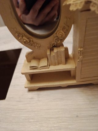 Mueble tocador miniatura hecho a mano