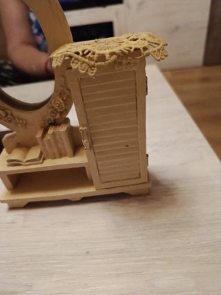 Mueble tocador miniatura hecho a mano