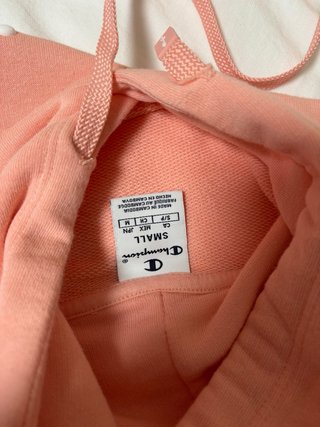 Sudadera Champion rosa capucha Talla S