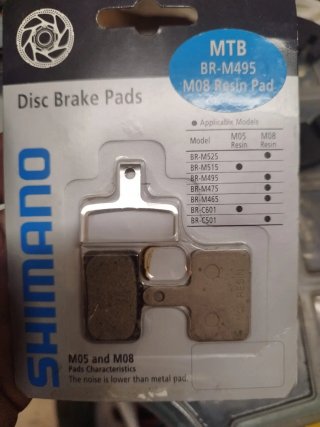 Pastillas Freno Disco Shimano M05/M08 Resina