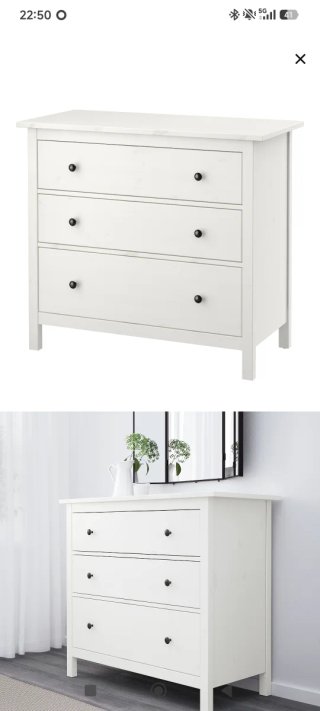 Cómoda Ikea Blanca 3 Cajones