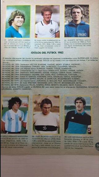 Álbum Fútbol en Acción 1982 Danone