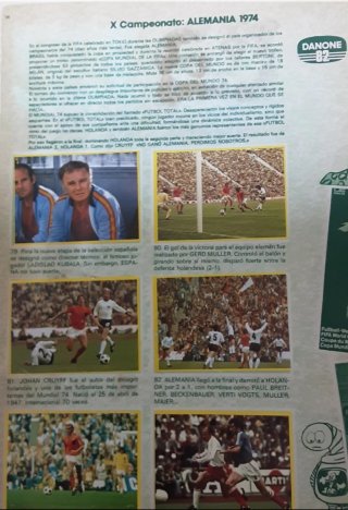 Álbum Fútbol en Acción 1982 Danone