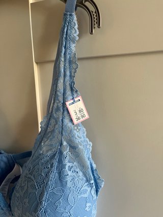 Sujetador Tezenis encaje azul claro 90B
