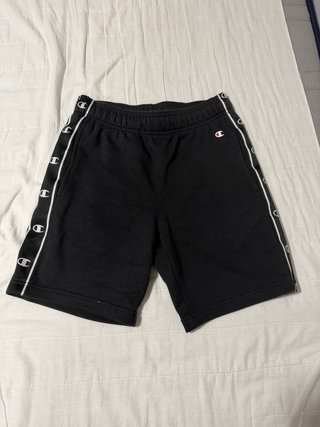 Champion Shorts Negros con Logo Lateral