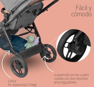 Maxi-Cosi Zelia S Trio carrito bebé 3 en 1 gris