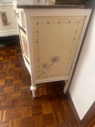 Pareja Muebles vintage madera y mármol