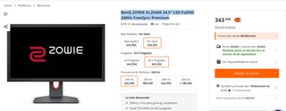 Monitor BenQ ZOWIE XL2540K 24.5 240Hz