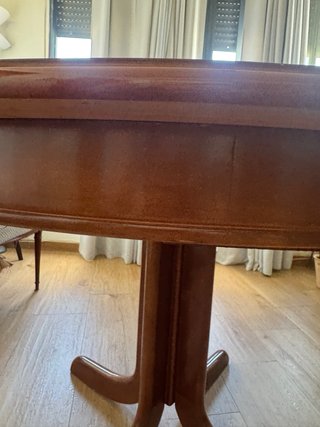 Mesa de comedor extensible de madera